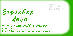 erzsebet loso business card